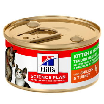 Hill'S Kitten & Mother - Alimento Em Mousse Para Gatinho - Frango E Peru