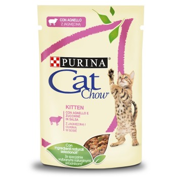 Cat Chow Kitten Borrego E Curgete Em Molho