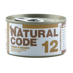 Natural Code 12 - Alimento Húmido Para Gato - Atum E Carne De Vaca