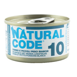 Natural Code 10 - Alimento Húmido Para Gato - Atum E Peixe Branco