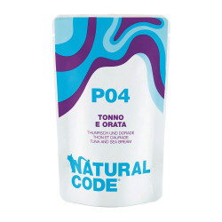 Natural Code P04 - Alimento Húmido Para Gato - Filete De Atum E Dourada