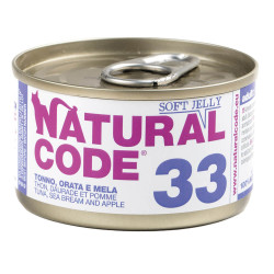 Natural Code 33 - Alimento Húmido Em Gelatina Para Gato - Atum, Dourada E Maçã