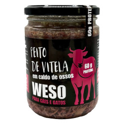 Weso - Peito De Vitela Em Caldo De Ossos Para Cão E Gato
