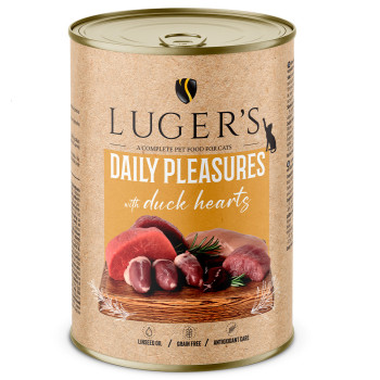 Luger'S Daily Pleasures - Alimento Húmido Para Gato Adulto - Coração De Pato