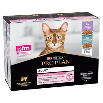 Pro Plan Delicate Digestion - Alimento Em Molho Para Gato Adulto Sensível - Multipack