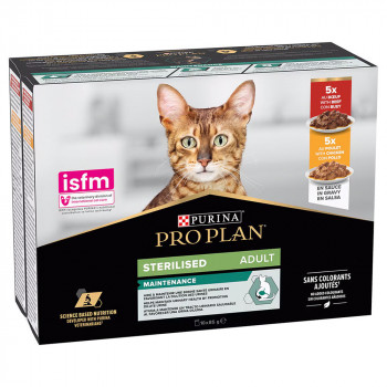 Pro Plan Sterilised Maintenance - Alimento Em Patê Para Gato Adulto Esterilizado - Multipack