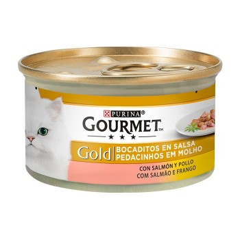 Gourmet Gold Salmão & Frango (Pedacinhos Em Molho)