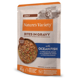 Nature'S Variety Bites In Gravy - Alimento Húmido Para Gato Adulto - Peixe Do Oceano