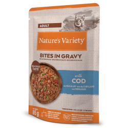 Nature'S Variety Bites In Gravy - Alimento Húmido Para Gato Adulto - Bacalhau