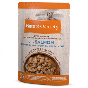 Nature'S Variety Bites In Gravy - Alimento Húmido Para Gato - Salmão