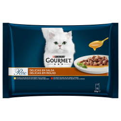 Gourmet Perle Delícias Em Molho - Alimento Húmido Para Gato - Frango E Vaca