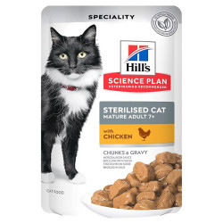 Hill'S Sterilised Mature 7+ - Alimento Em Molho Para Gato Senior Esterilizado - Frango