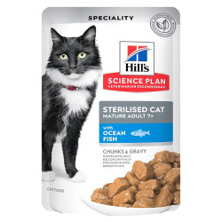 Hill'S Sterilised Mature 7+ - Alimento Em Molho Para Gato Senior Esterilizado - Peixe Do Oceano