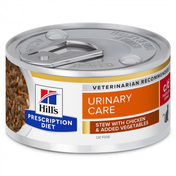 Hill'S PD Urinary Care C/D Multicare Stress - Alimento Em Patê Para Gato Para Suporte Da Saúde Urinária - Frango E Legumes