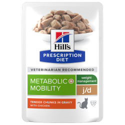 Hill'S PD Metabolic + Mobility - Alimento Em Molho Para Gato Para Controlo Do Peso - Frango