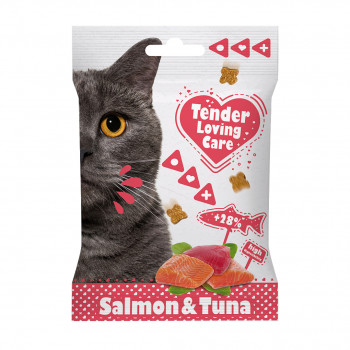 Soft Snacks Tender Loving Care De Salmão E Atum Para Gato