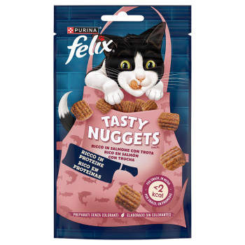 Felix Tasty Nuggets - Snacks Para Gato - Salmão E Truta
