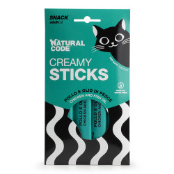 Natural Code Creamy - Snack Líquido De Frango E Óleo De Peixe Para Gato