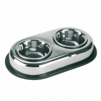 Comedouro Duplo Com Base Antiderrapante